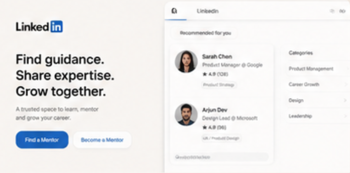LinkedIn Mentorship Marketplace case study preview