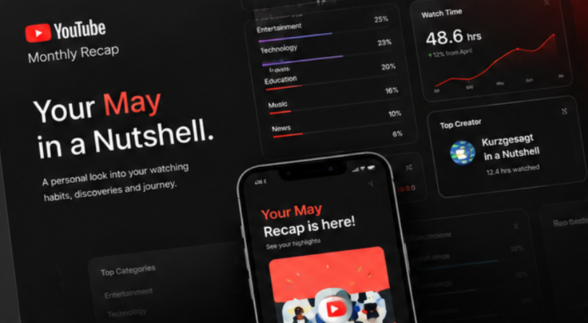 YouTube Monthly Recap case study preview